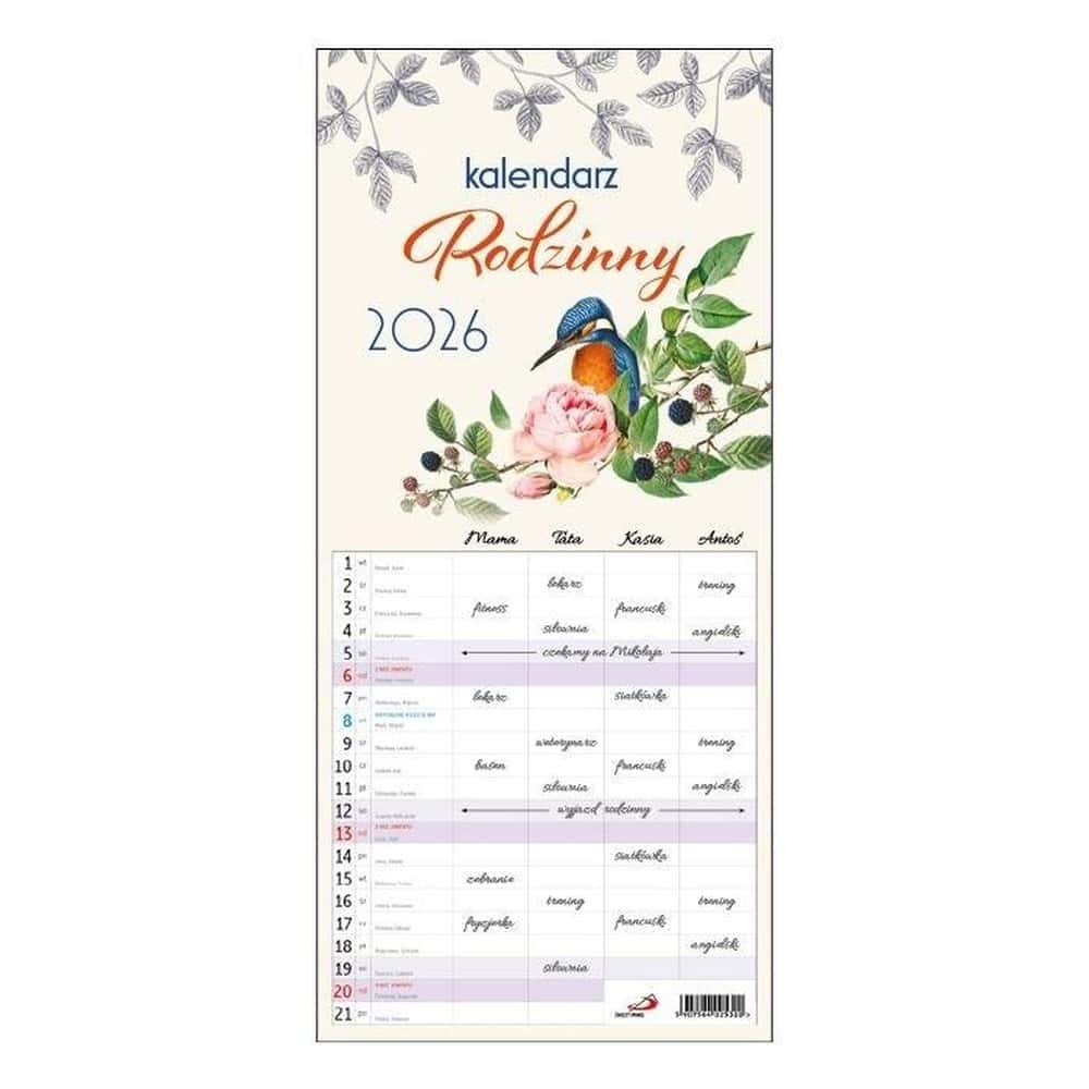 Edycja Świętego Pawła Calendar 2026 family small - ideal for planning