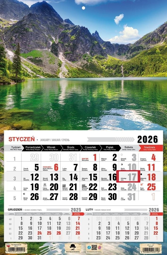 Calendar Tatra 2026 - Three-part single V41