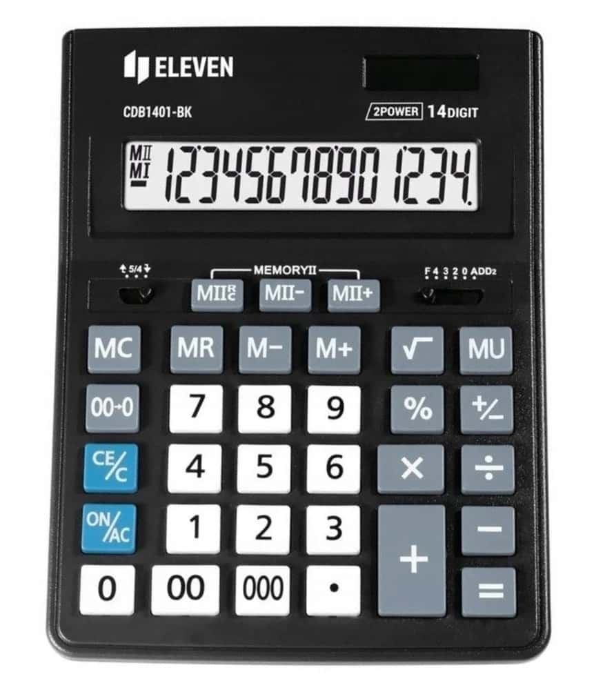 Eleven Office Calculator CDB1401-BK black - reliable assistant in every office