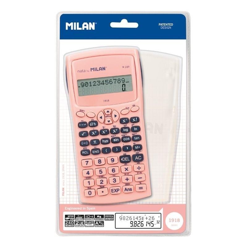 Milan Scientific calculator M240 Series 1918 pink - ideal for school