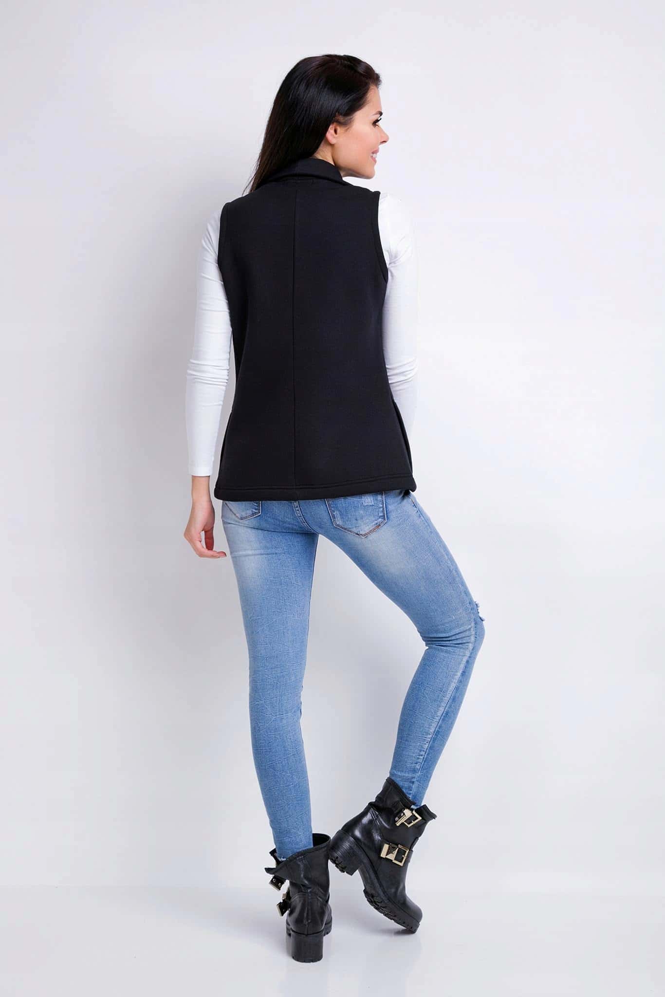 Elegant women's vest black - perfect for any occasion