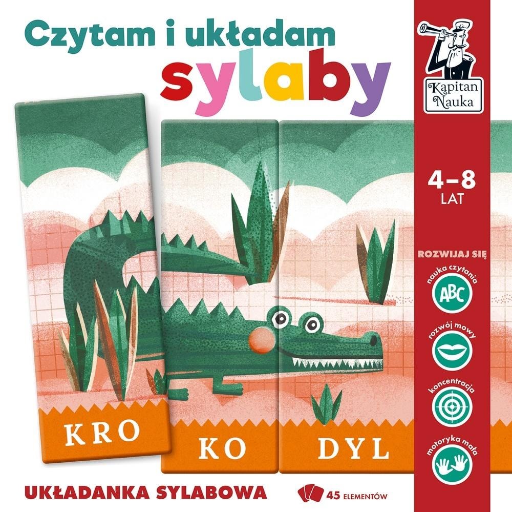 Kapitan Nauka - I read and arrange syllables. Syllable puzzle for children