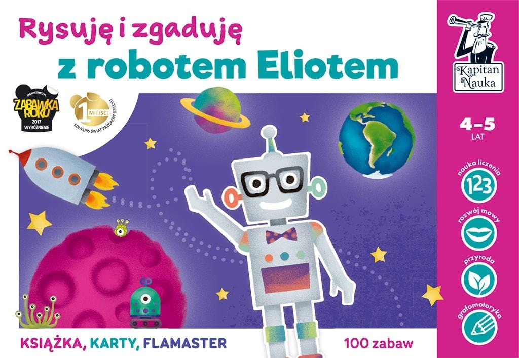 Kapitan Nauka - I draw and guess with robot Eliot - Picture puzzles for children
