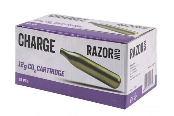 RazorGun CO2 Cartridges 12g - 50 pieces for air rifles and air pistols