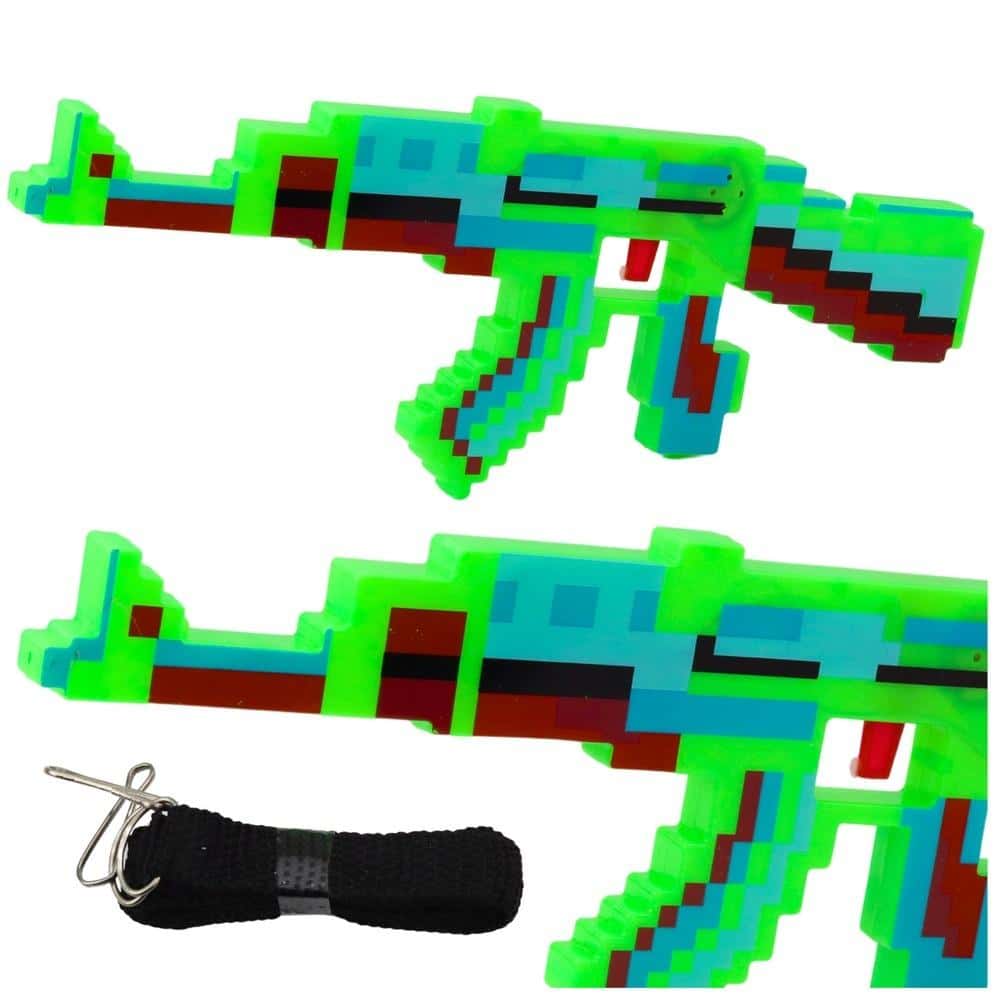 Leantoys Pixel rifle with light and sound 39cm - modern toy for children