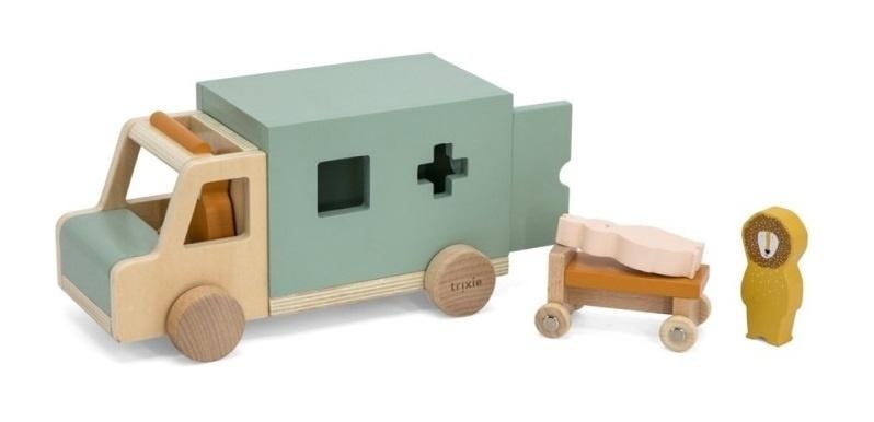 Trixie Baby Wooden Ambulance - perfect toy for little rescuers