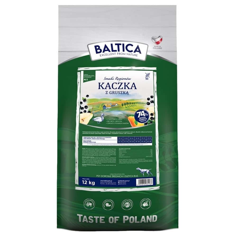 Baltica Flavors of Regions Duck with Pear - Dog food for Medium and Large Breeds 12 kg