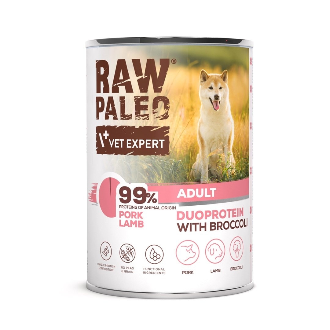 Raw Paleo Pork & Lamb - Adult Dog Food 400g
