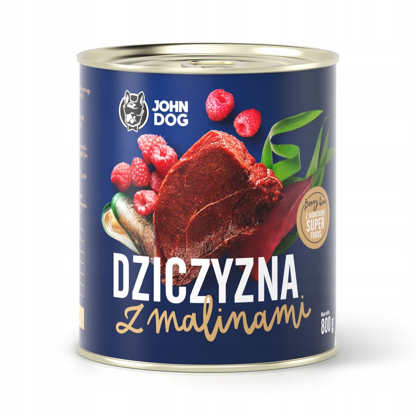 John Dog BERRY Adult - Dog food venison with raspberries 800g