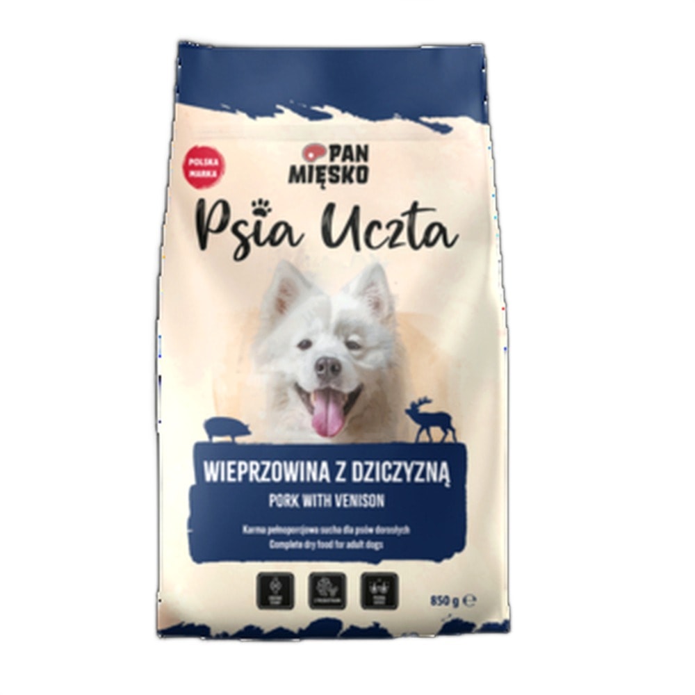 Pan Mięsko Dog Food Pork with Game 850g - complete meal