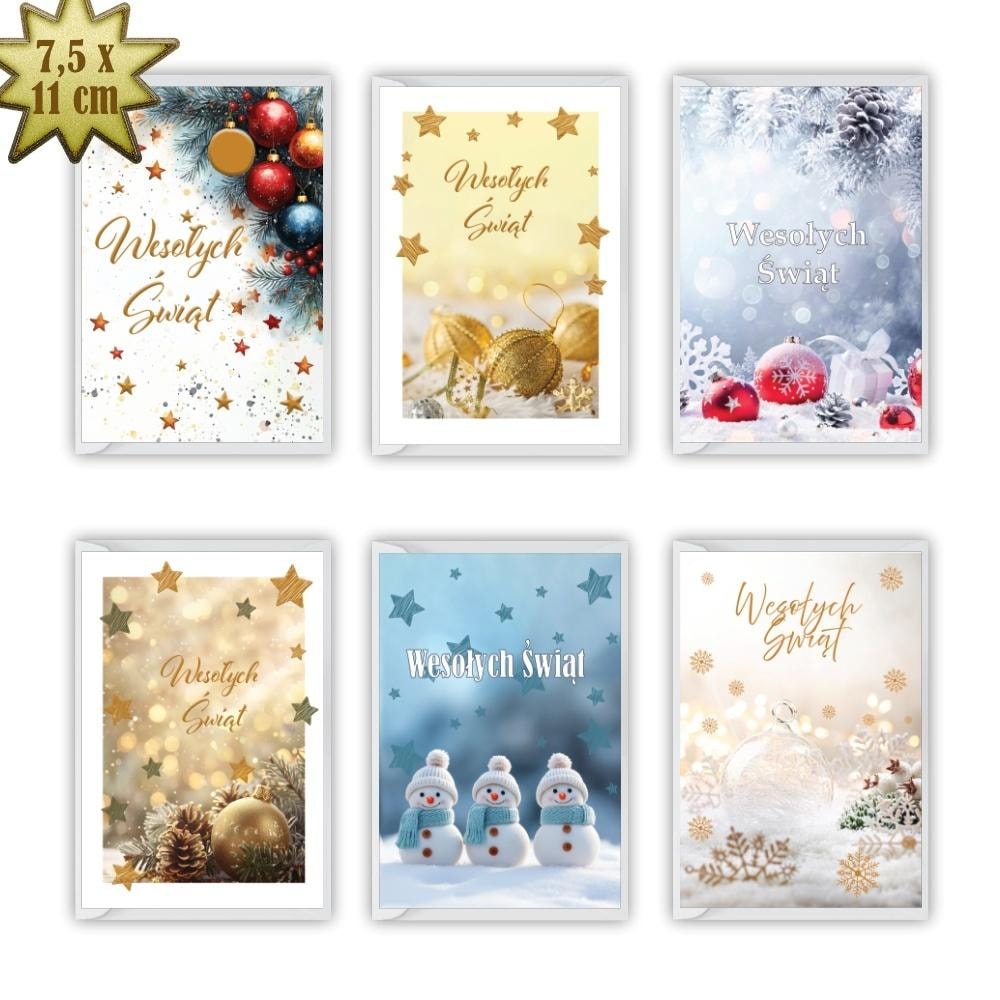 Trend Mini Christmas cards Christmas - 6 pieces with envelopes