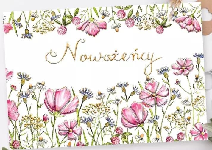 A5 Wedding Card Wildflowers - perfect gift for the newlyweds