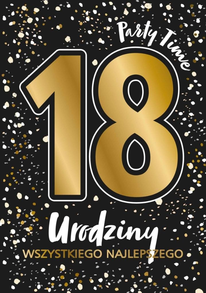Karnet A5 18 Urodziny - Glamour Black