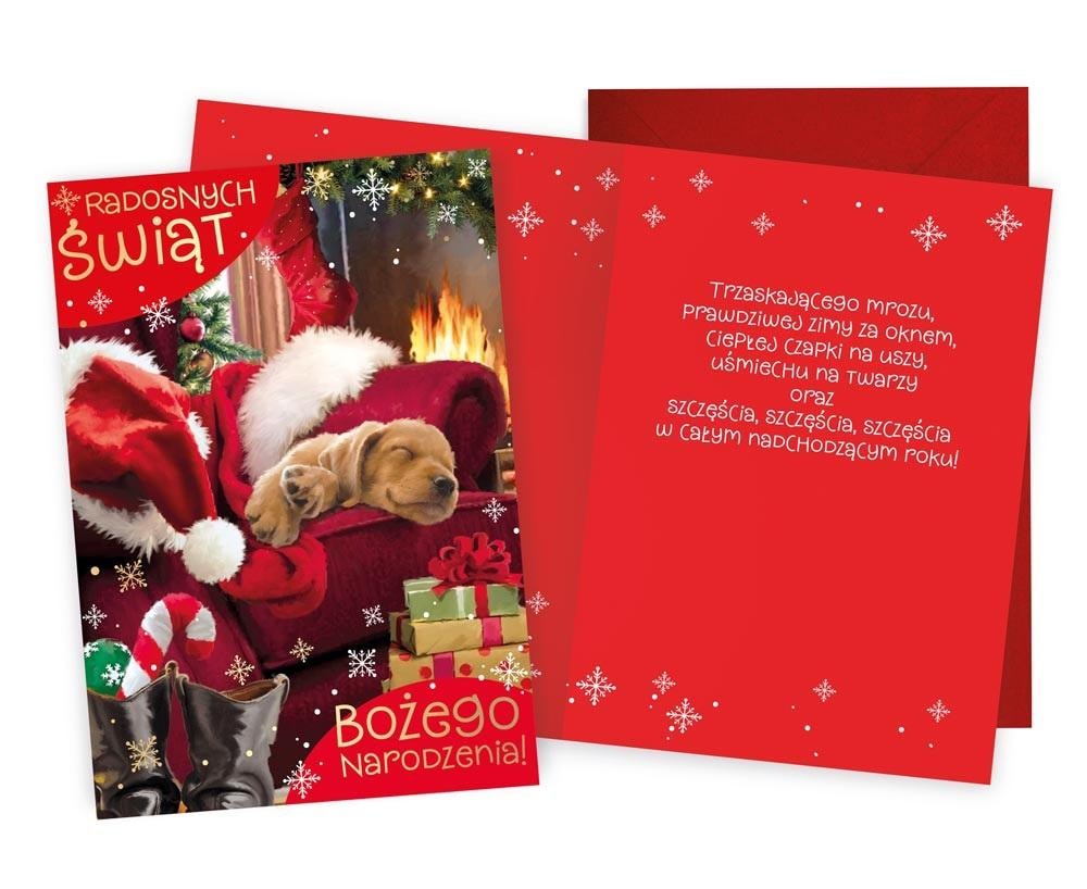 Kukartka Greeting Card B6 Christmas - festive card with wishes