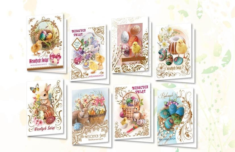 Top Graphic B6 Christmas card with wafer 10 pieces MIX - ideal for a gift