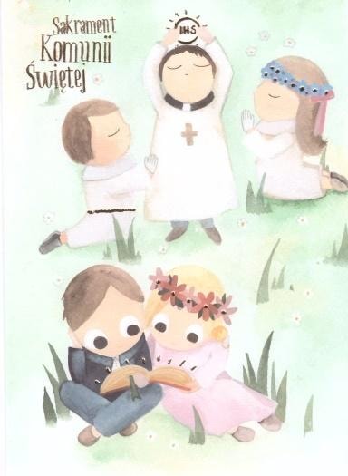 B6 Communion Card Meadow - Unique gift for First Communion