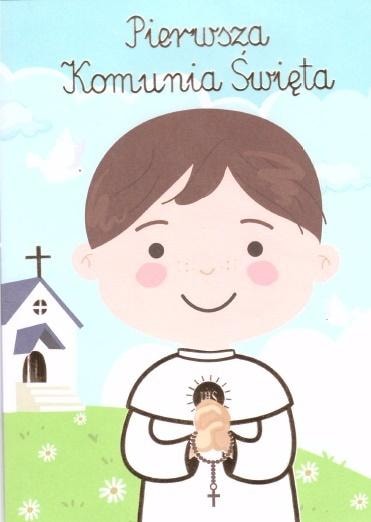 B6 Communion Card - Boy Color - First Communion keepsake
