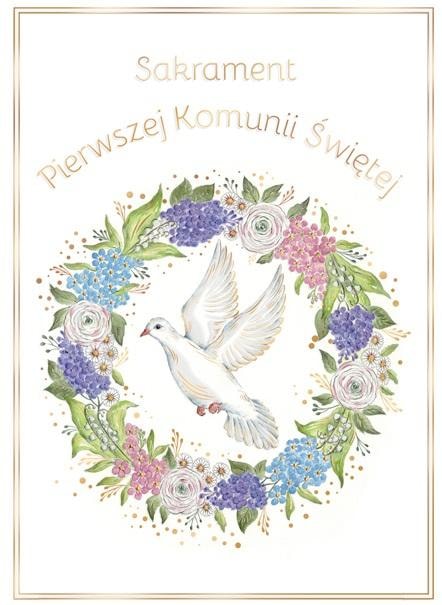 Card B6 Communion - May Lily Dove - Unique Keepsake