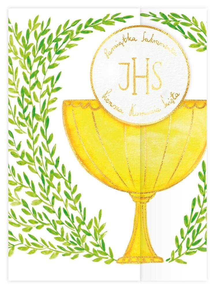 Communion Card B6 - Elegant Gift with Chalice Design