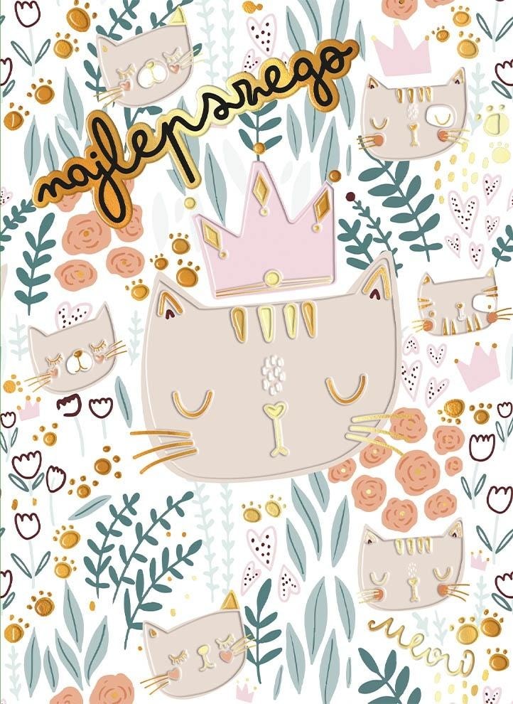 B6 Greeting Card Cats Pattern - perfect for any occasion
