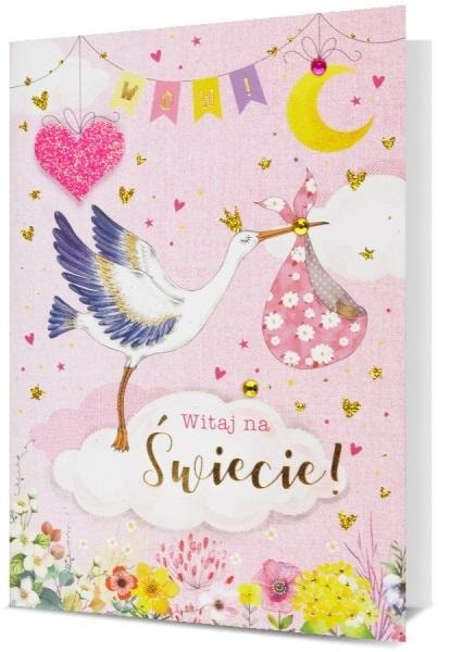 B6 Card Birth of a Girl - Unique Keepsake