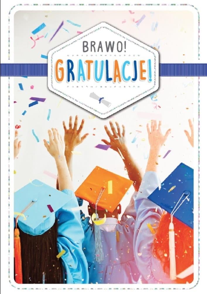 Kukartka Card B6 Congratulations (mortarboard, graduation) - perfect gift
