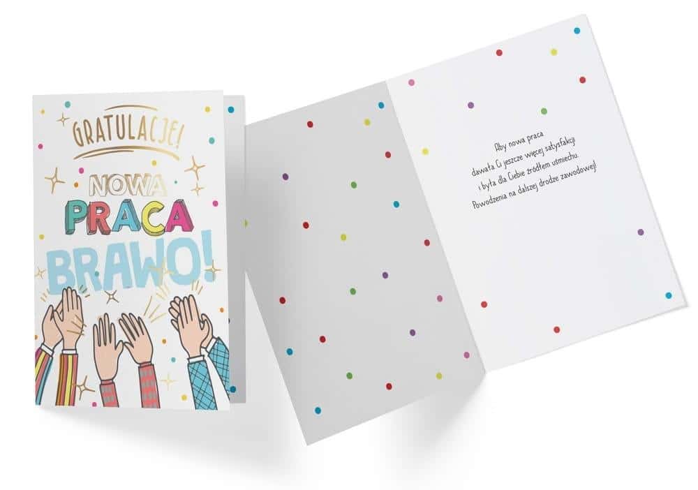Kukartka Congratulations card for new job B6 - elegant greeting card