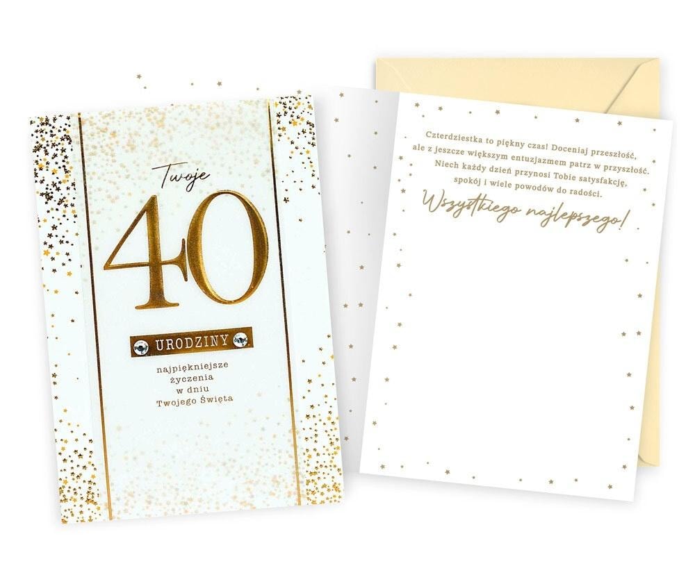 Kukartka Greeting card B6 Birthday 40 - ideal as a gift