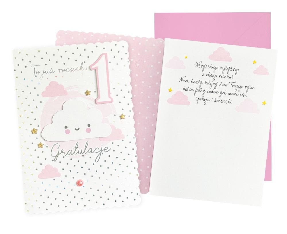 B6 Birthday Anniversary Card (pink cloud) - ideal souvenir