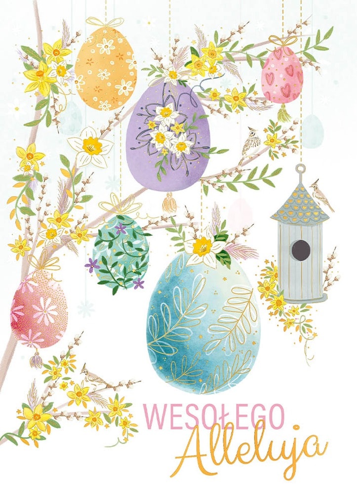 Karnet B6 Wielkanoc - Drzewko Wielkanocne