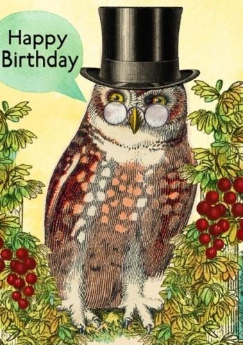 Madame Treacle Birthday card B6 with envelope Wise owl - perfect gift