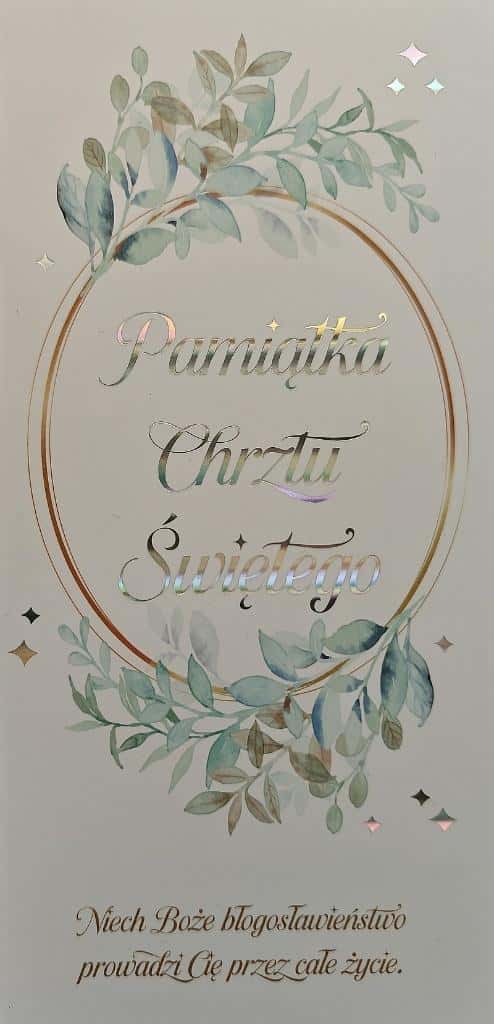YEKU Christening Card - Elegant keepsake with wishes