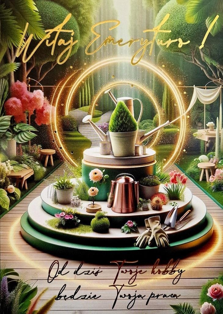 YEKU Retirement Card Garden 3K - perfect retirement gift