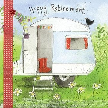 Alex Clark Retirement Campervan Greeting Card - perfect retirement gift