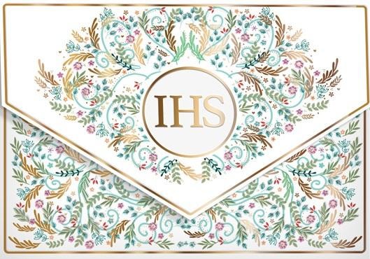 Karnet A5 - Patern IHS z Kopertą