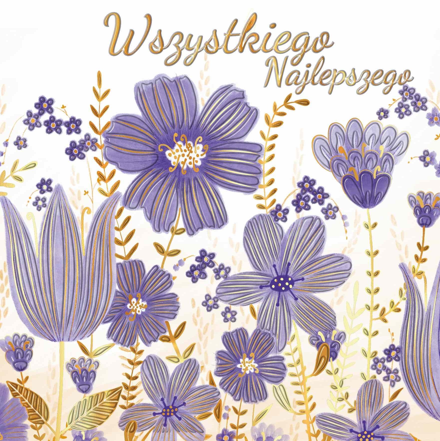 Karnet KW Kwiaty fioletowe II