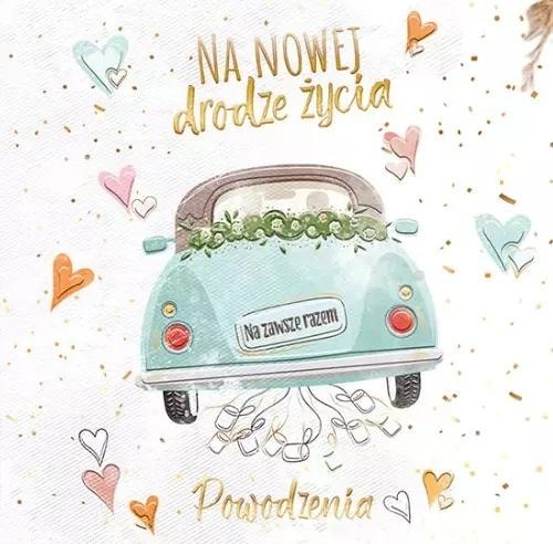 Henry Square Wedding Card - Gilded keepsake for the new path of life