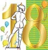 KW Birthday Card 18th Birthday - Statue - ideal gift for 18th birthday