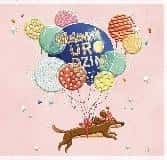 Henry KW Birthday Card - Dog with Balloons - perfect gift
