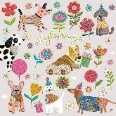 Henry Birthday Card KW - Dogs in Flowers - perfect gift