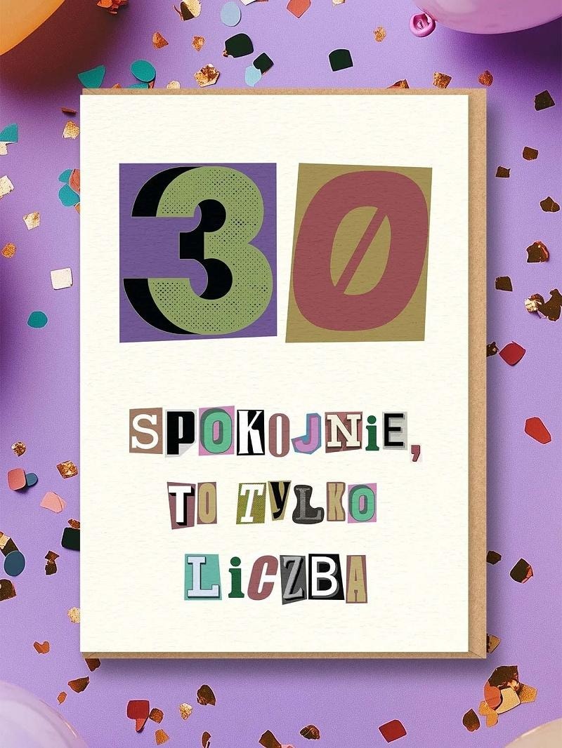 Nadwyraz.com Birthday Card 30 - Unique gift for 30th birthday