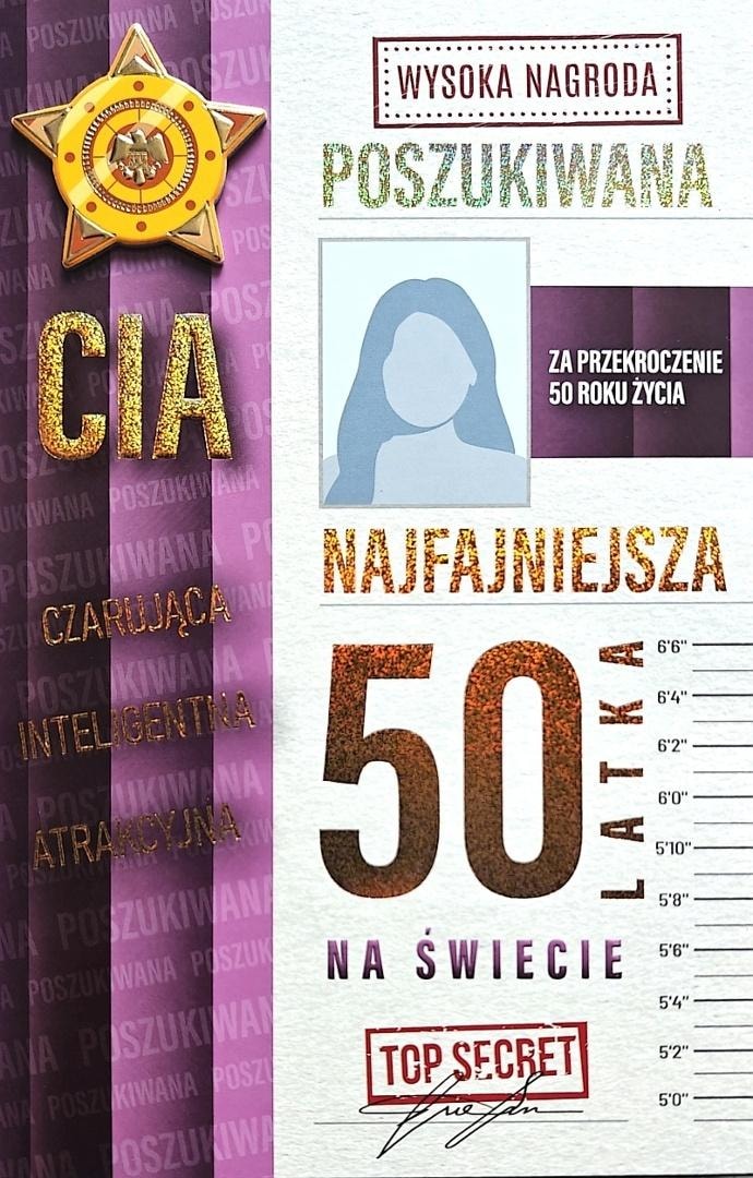 YEKU Birthday Card for Women 50 Years - Wanted Wanted