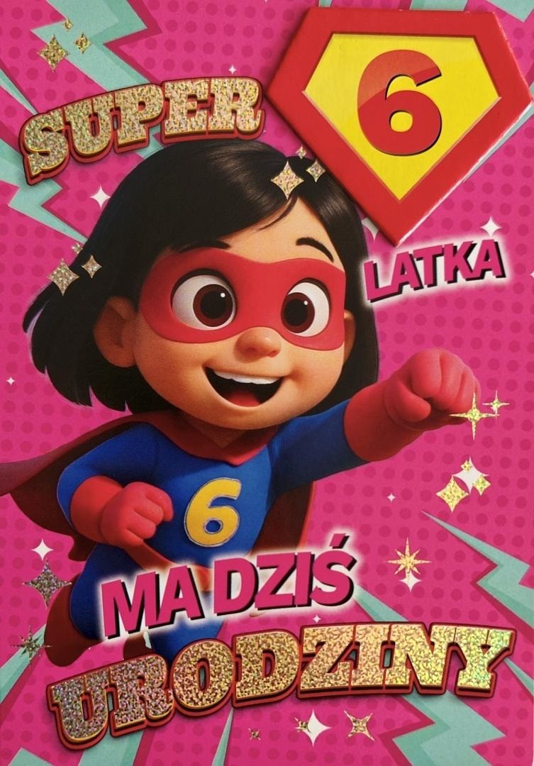 YEKU Birthday card for girl - Superhero