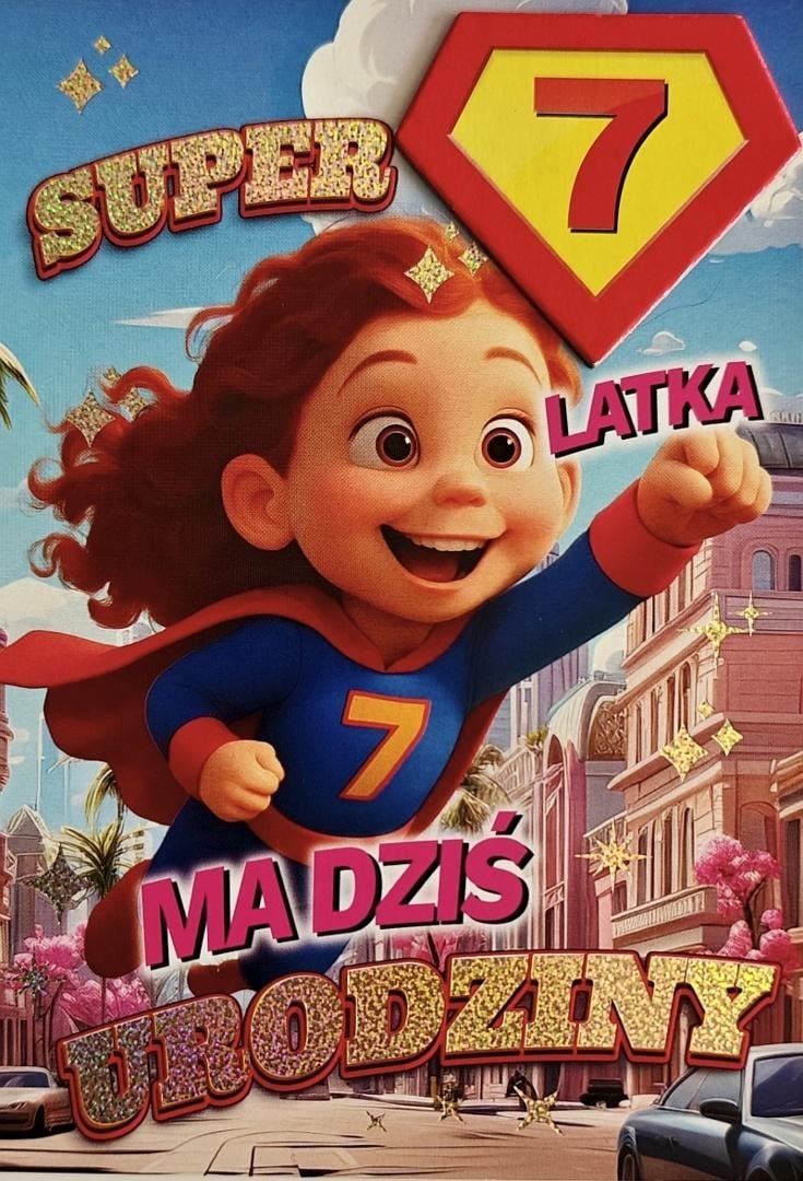 YEKU Birthday card for girl - Superhero