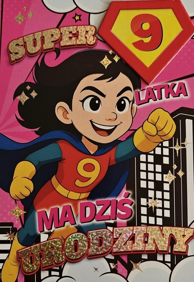 YEKU Birthday card for girl - Superhero