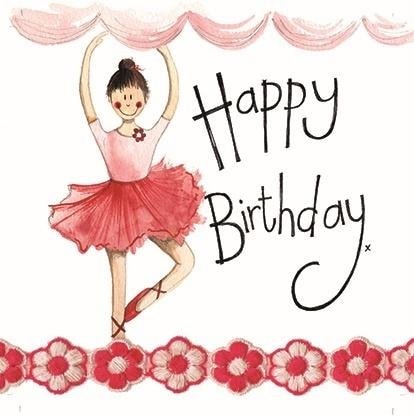 Alex Clark Ballerina Birthday Card - perfect gift for dance lovers