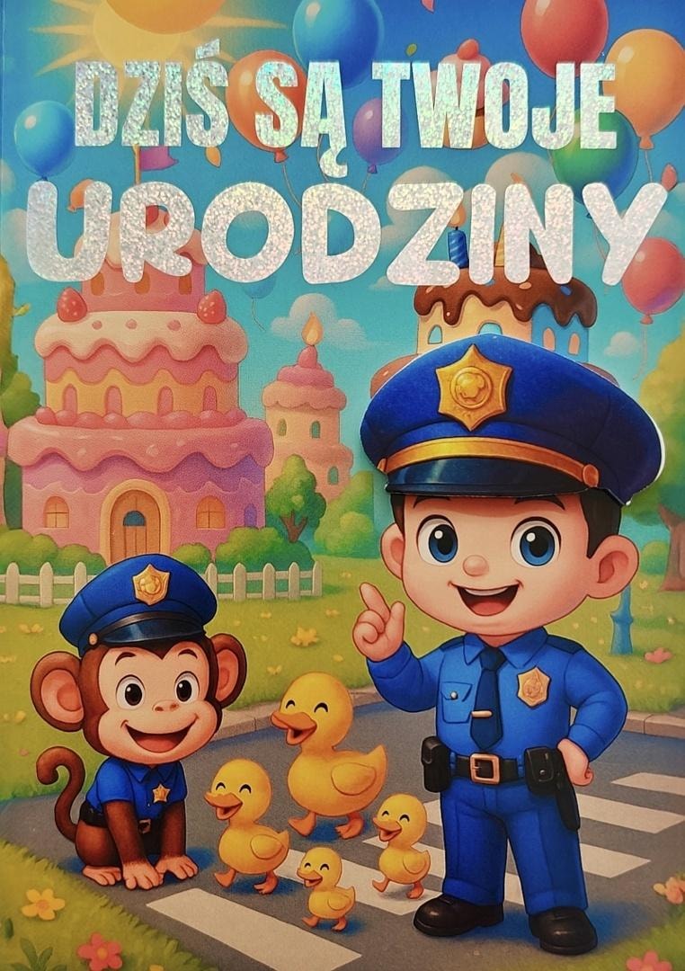 YEKU Birthday card for boy - Policeman - perfect gift