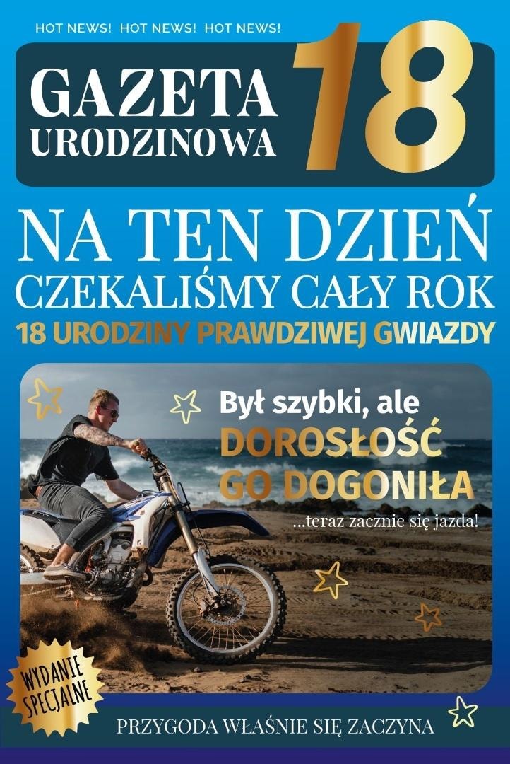 Armin Style Birthday Card Newspaper Eighteenth - perfect gift