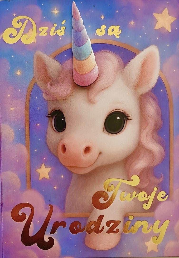 YEKU Unicorn Birthday Card - the perfect addition to a gift