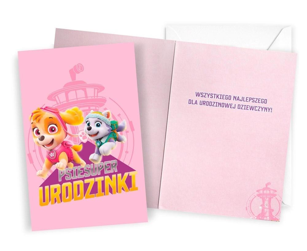 Kukartka Birthday Card Paw Patrol - ideal for girl